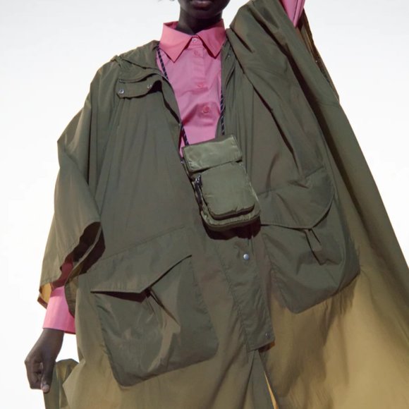 NWT ZARA GREEN CORDED CELL PHONE CASE BAG - Picture 3 of 9